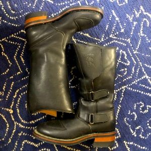 Chippewa USA 12” Leather Motorcycle Boot Mens 7.5 E